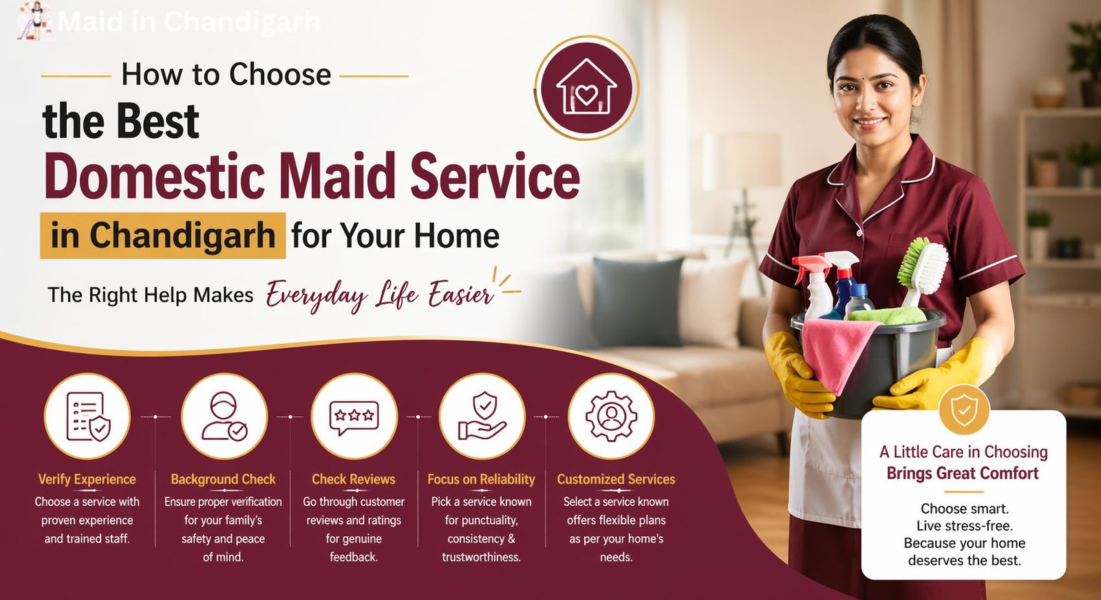 You are currently viewing How to Choose the Best Domestic Maid Service in Chandigarh for Your Home